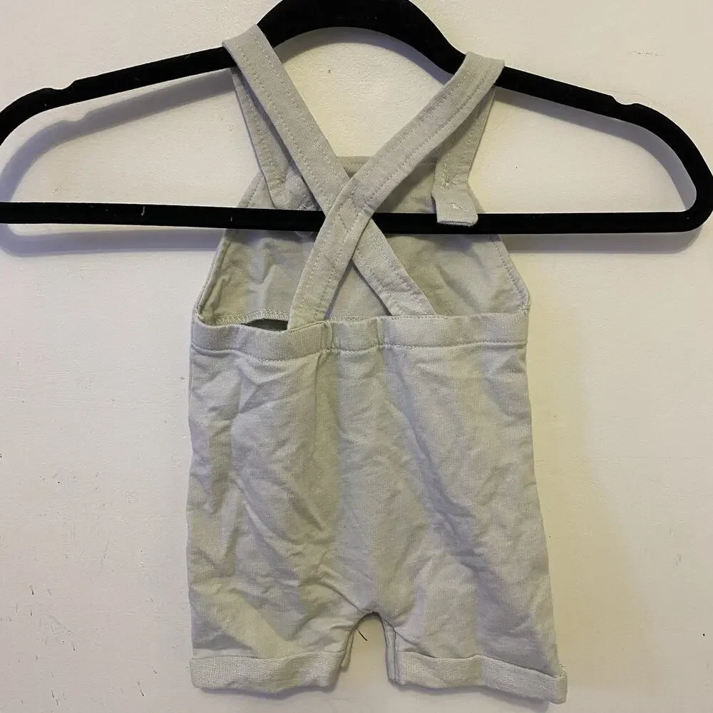 Disney Baby Mickey Mouse Romper Size 3/6 months Striped Gray Soft Comfortable